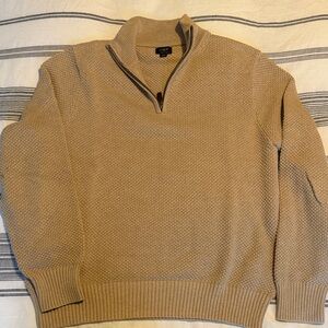 J Crew Men's Cotton quarter-zip sweater